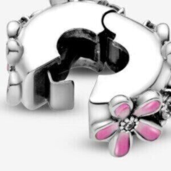 Pandora silver daisy clip-on charm - Picture 3 of 4